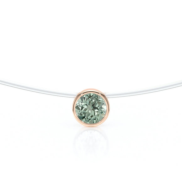 Pendentif solitaire saphir vert Nuit de Noces - 3