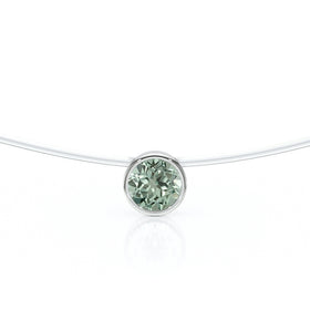 Pendentif solitaire saphir vert Nuit de Noces - 3