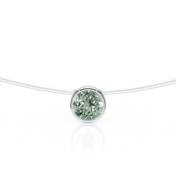 Pendentif solitaire saphir vert Nuit de Noces - 3