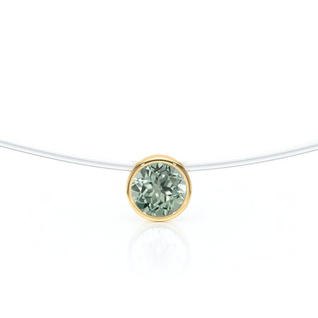 Pendentif solitaire saphir vert Nuit de Noces - 3