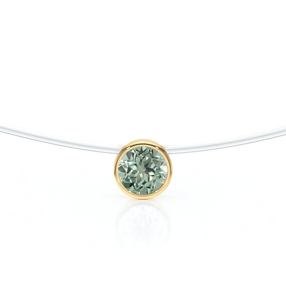 Pendentif solitaire saphir vert Nuit de Noces - 3