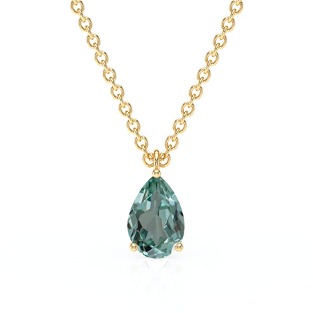 Pendentif solitaire saphir vert Une Promesse - 1