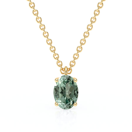 Pendentif solitaire saphir vert Une Promesse - 2