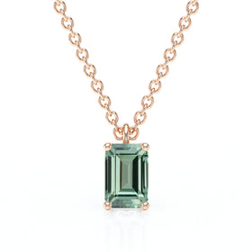 Pendentif solitaire saphir vert Une Promesse - 3