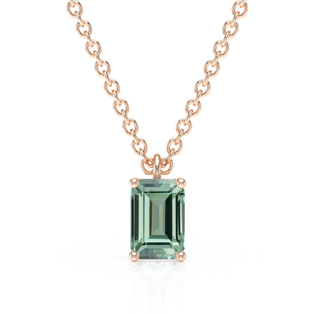 Pendentif solitaire saphir vert Une Promesse - 3
