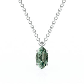 Pendentif solitaire saphir vert Une Promesse - 4