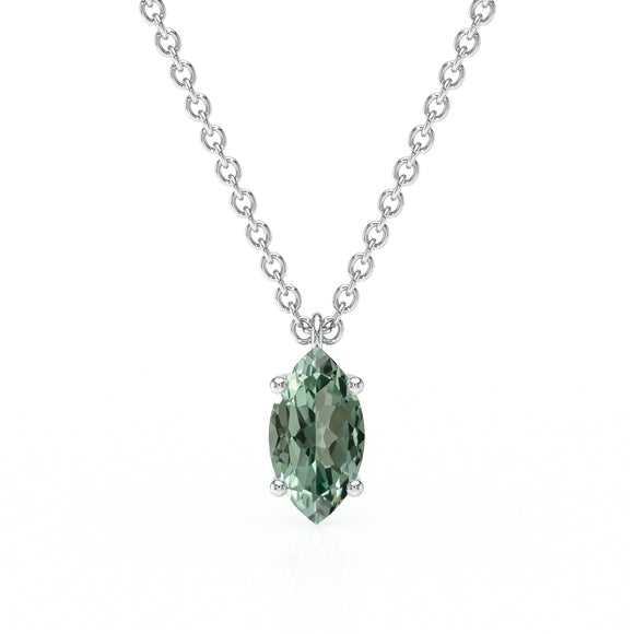 Pendentif solitaire saphir vert Une Promesse - 4