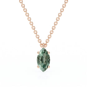 Pendentif solitaire saphir vert Une Promesse - 4