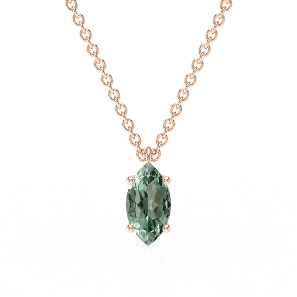 Pendentif solitaire saphir vert Une Promesse - 4