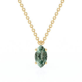 Pendentif solitaire saphir vert Une Promesse - 4