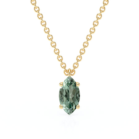 Pendentif solitaire saphir vert Une Promesse - 4