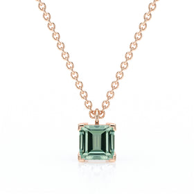 Pendentif solitaire saphir vert Une Promesse - 5