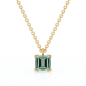 Pendentif solitaire saphir vert Une Promesse - 5