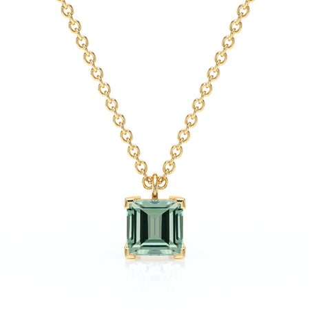 Pendentif solitaire saphir vert Une Promesse - 5