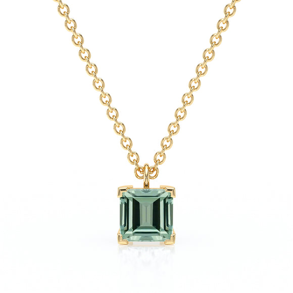 Pendentif solitaire saphir vert Une Promesse - 5