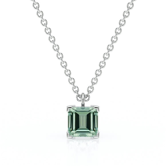 Pendentif solitaire saphir vert Une Promesse - 5
