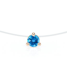 Pendentif solitaire topaze Lune de Miel - 10