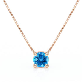 Pendentif solitaire topaze Lune de Miel - 2