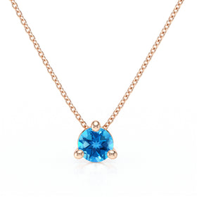 Pendentif solitaire topaze Lune de Miel - 4