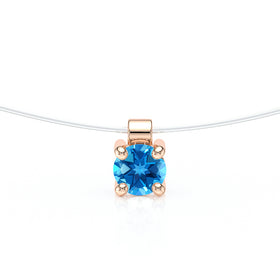 Pendentif solitaire topaze Lune de Miel - 8