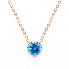 Pendentif solitaire topaze Nuit de Noces - 1
