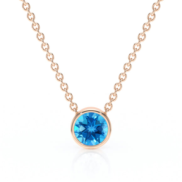 Pendentif solitaire topaze Nuit de Noces - 1