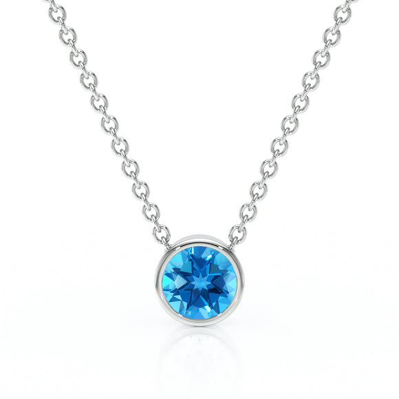 Pendentif solitaire topaze Nuit de Noces - 1