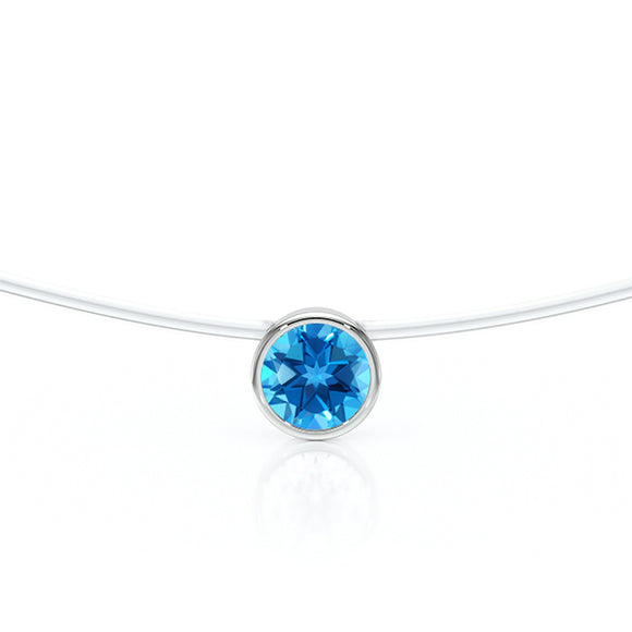 Pendentif solitaire topaze Nuit de Noces - 3