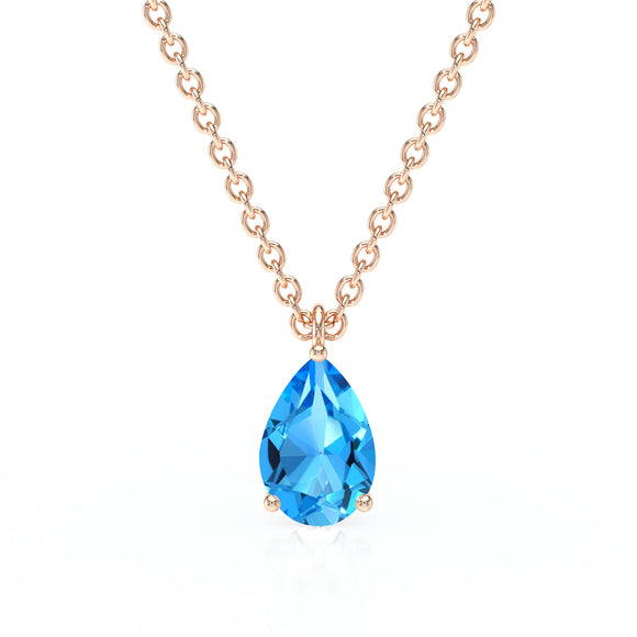 Pendentif solitaire topaze Une Promesse - 1