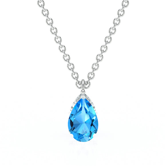 Pendentif solitaire topaze Une Promesse - 1