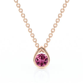 Pendentif solitaire tourmaline Amour de Minuit - 1