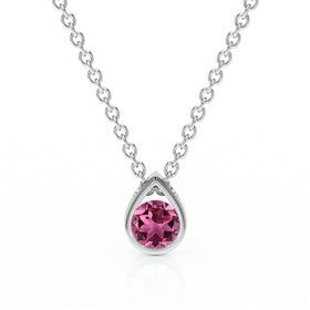 Pendentif solitaire tourmaline Amour de Minuit - 1