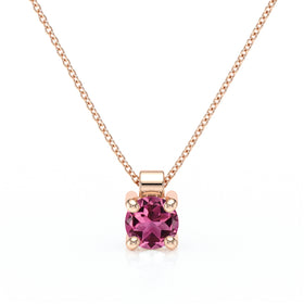 Pendentif solitaire tourmaline Lune de Miel - 1