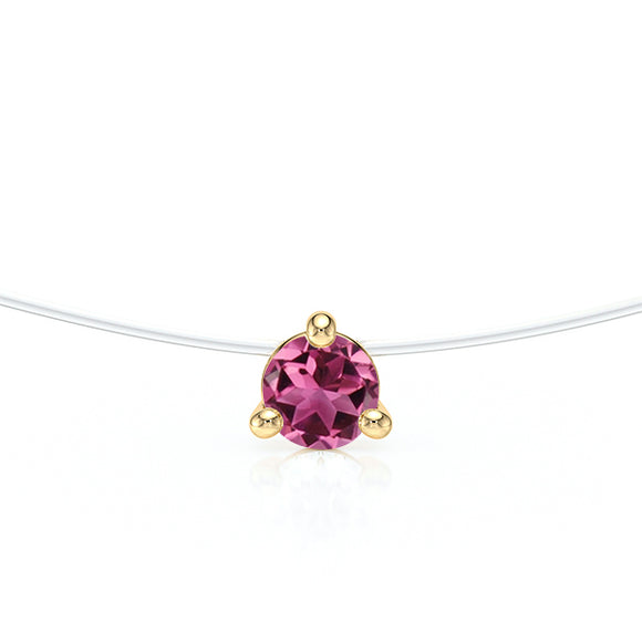 Pendentif solitaire tourmaline Lune de Miel - 10