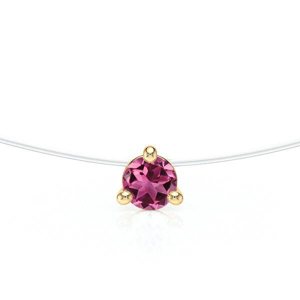 Pendentif solitaire tourmaline Lune de Miel - 10
