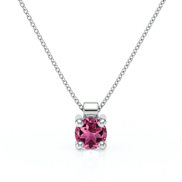 Pendentif solitaire tourmaline Lune de Miel - 1