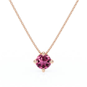 Pendentif solitaire tourmaline Lune de Miel - 3