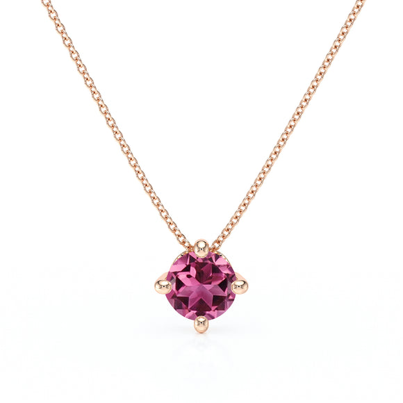 Pendentif solitaire tourmaline Lune de Miel - 3