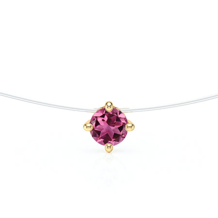 Pendentif solitaire tourmaline Lune de Miel - 9