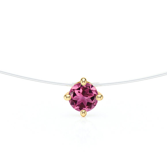 Pendentif solitaire tourmaline Lune de Miel - 9