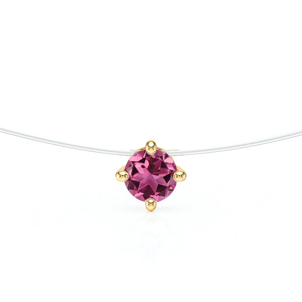 Pendentif solitaire tourmaline Lune de Miel - 9