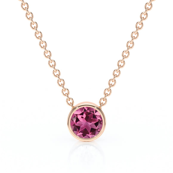 Pendentif solitaire tourmaline Nuit de Noces - 1