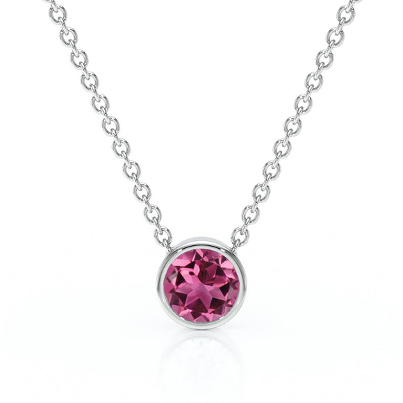 Pendentif solitaire tourmaline Nuit de Noces - 1