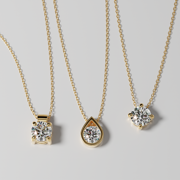 Pendentif solitaire diamant noir Lune de Miel - 3