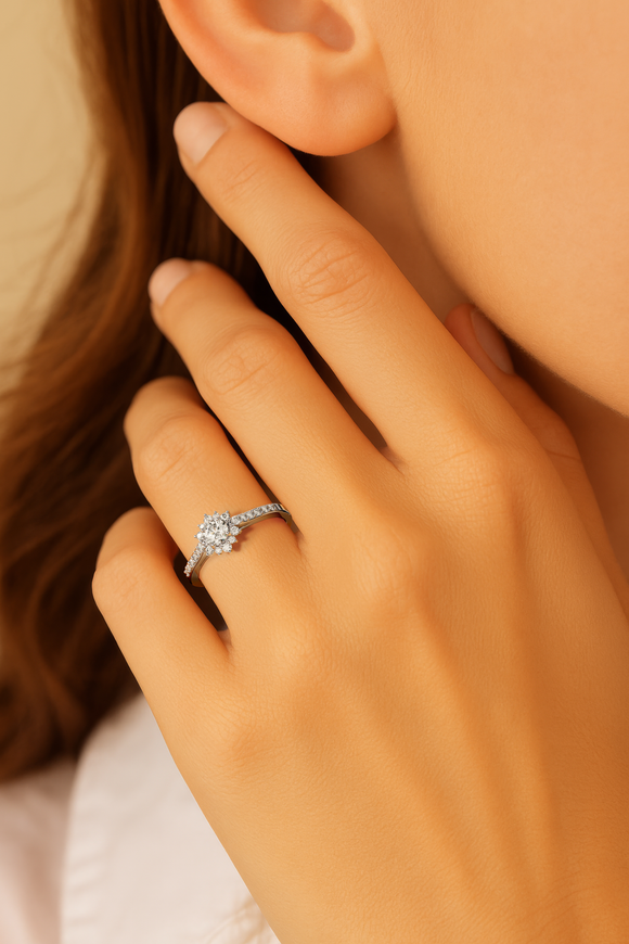 Bague entourage rubis et diamant Pour la Vie - 8