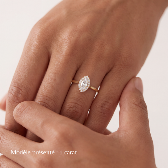 Bague entourage diamant Promets Moi - 10