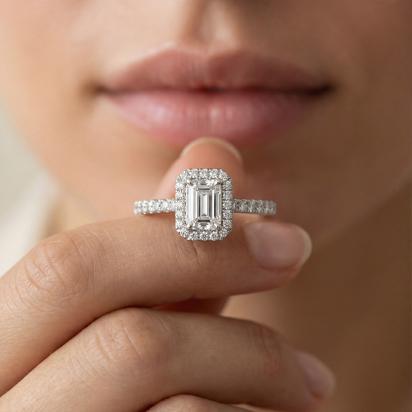 Bague entourage rubis et diamant Promets Moi - 8