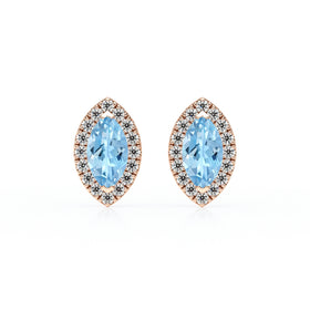 Boucles d’oreilles aigue-marine et diamant Coup de Foudre - 5