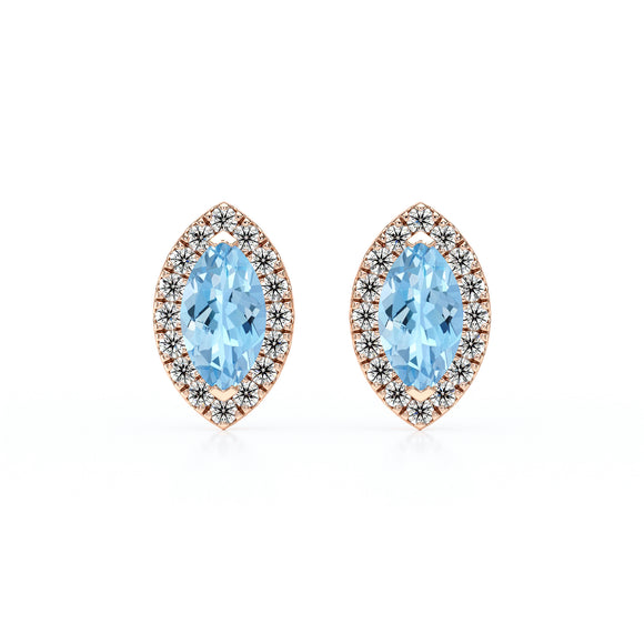 Boucles d’oreilles aigue-marine et diamant Coup de Foudre - 5