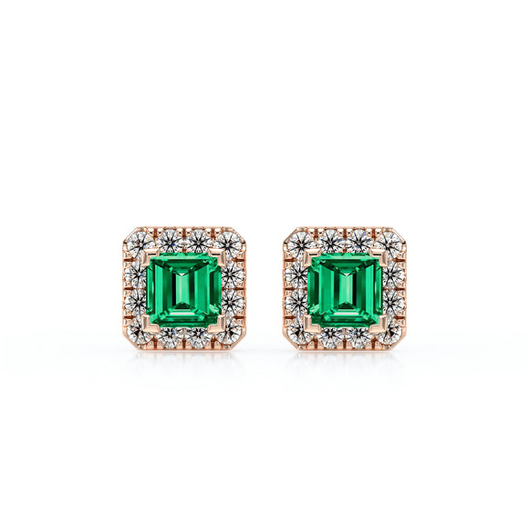 Boucles d’oreilles émeraude et diamant Coup de Foudre - 6